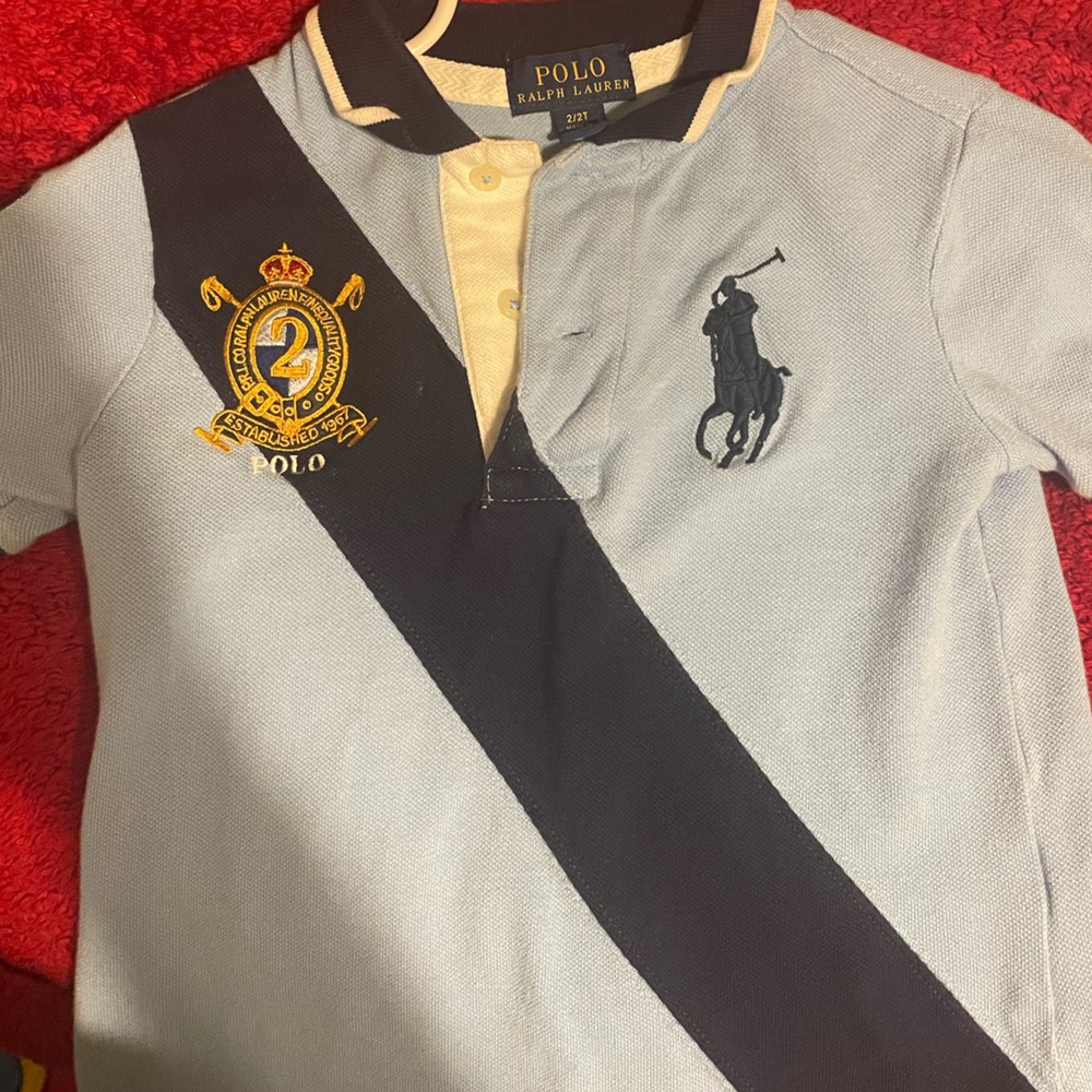 Polo Ralph Lauren Polo Shirt Boys Classic Fit Big Pony Blue Rugby